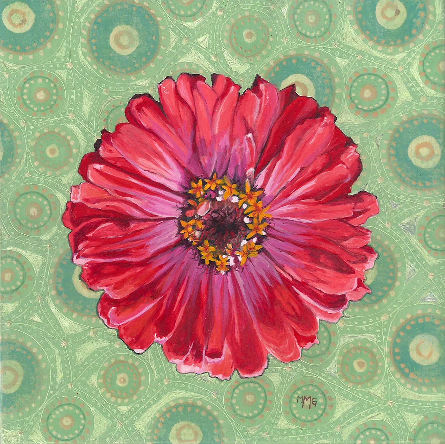 Zinnia 3 - 6" x 6"