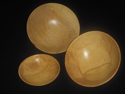 Set of Maple Bowls