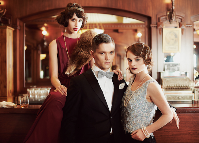 Fur + beaded top from Swish