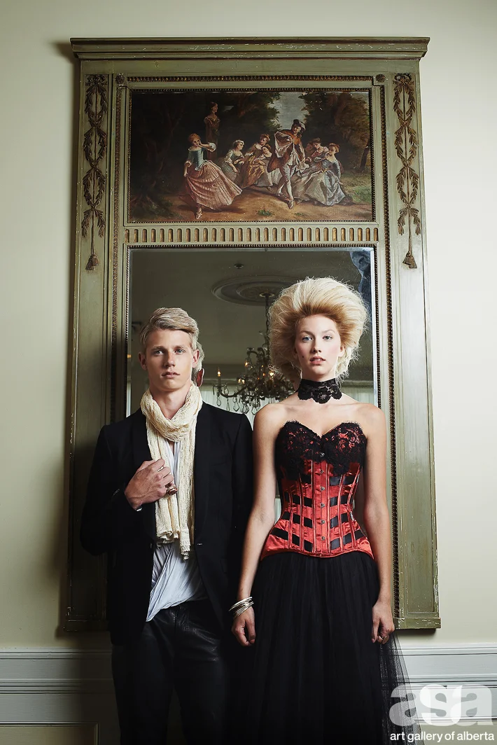 Scarf + black skirt from Swish