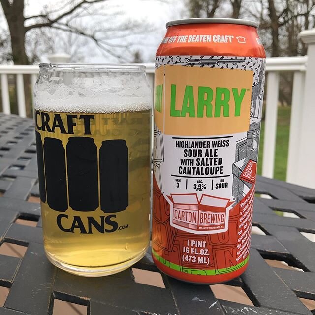 Larry - Highland Weisse Sour Ale with Salted Cantelouoe #cartonbrewing #drinkoffthebeatencraft #njcraftbeer #njbeer #atlantichighlandsnj #craftcans