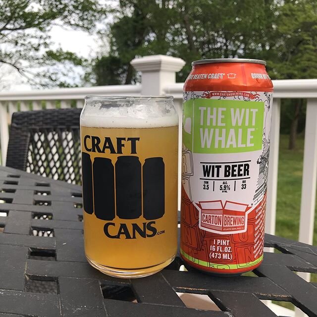The Wit Whale - Wit Beer  It pairs Wit everything #cartonbrewing #drinkoffthebeatencraft #njcraftbeer #njbeer #atlantichighlandsnj #craftcans