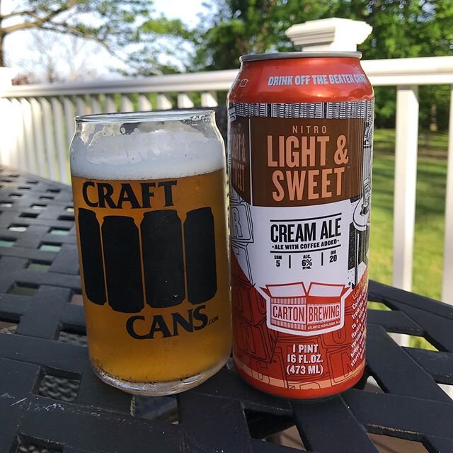 Nitro Light &amp; Sweet - Cream Ale - Ale with Coffee Added #cartonbrewing #drinkoffthebeatencraft #njcraftbeer #njbeer #atlantichighlandsnj #craftbeer