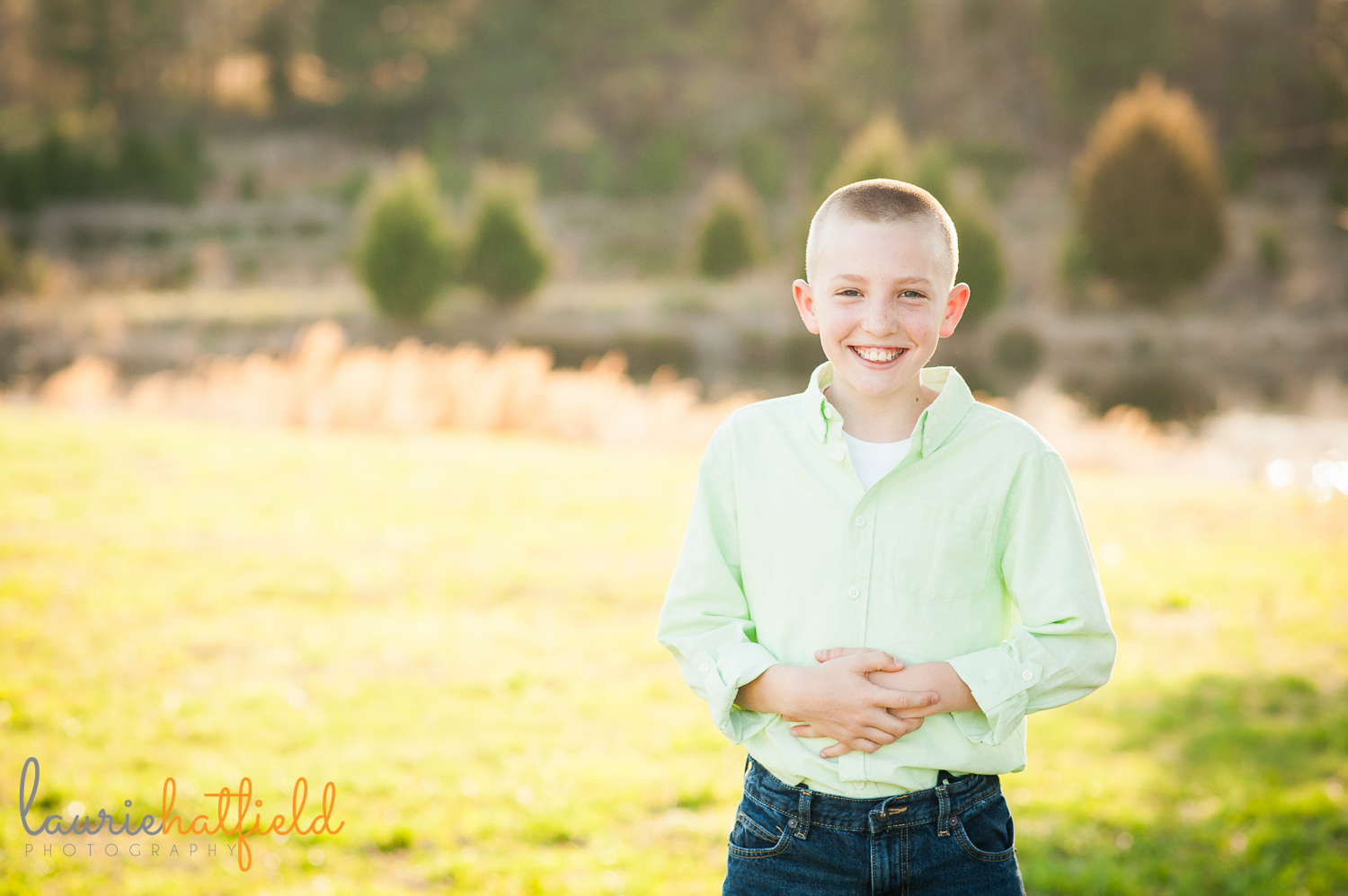11-year-old boy in grass {huntsville photographer}