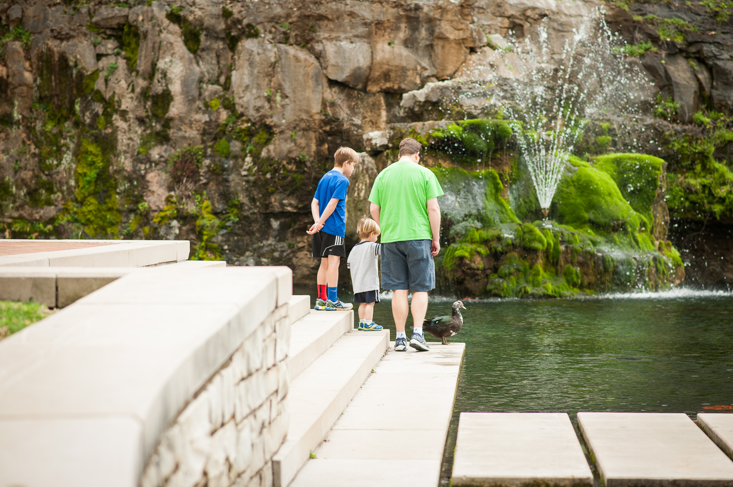 Dad and two sons in park | Huntsville photographer