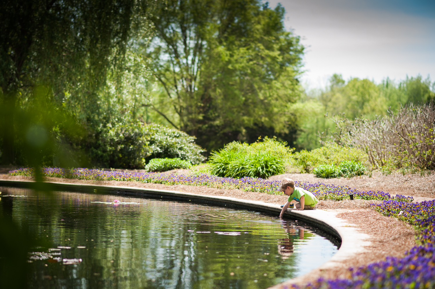 little boy near pond | Huntsville photographer