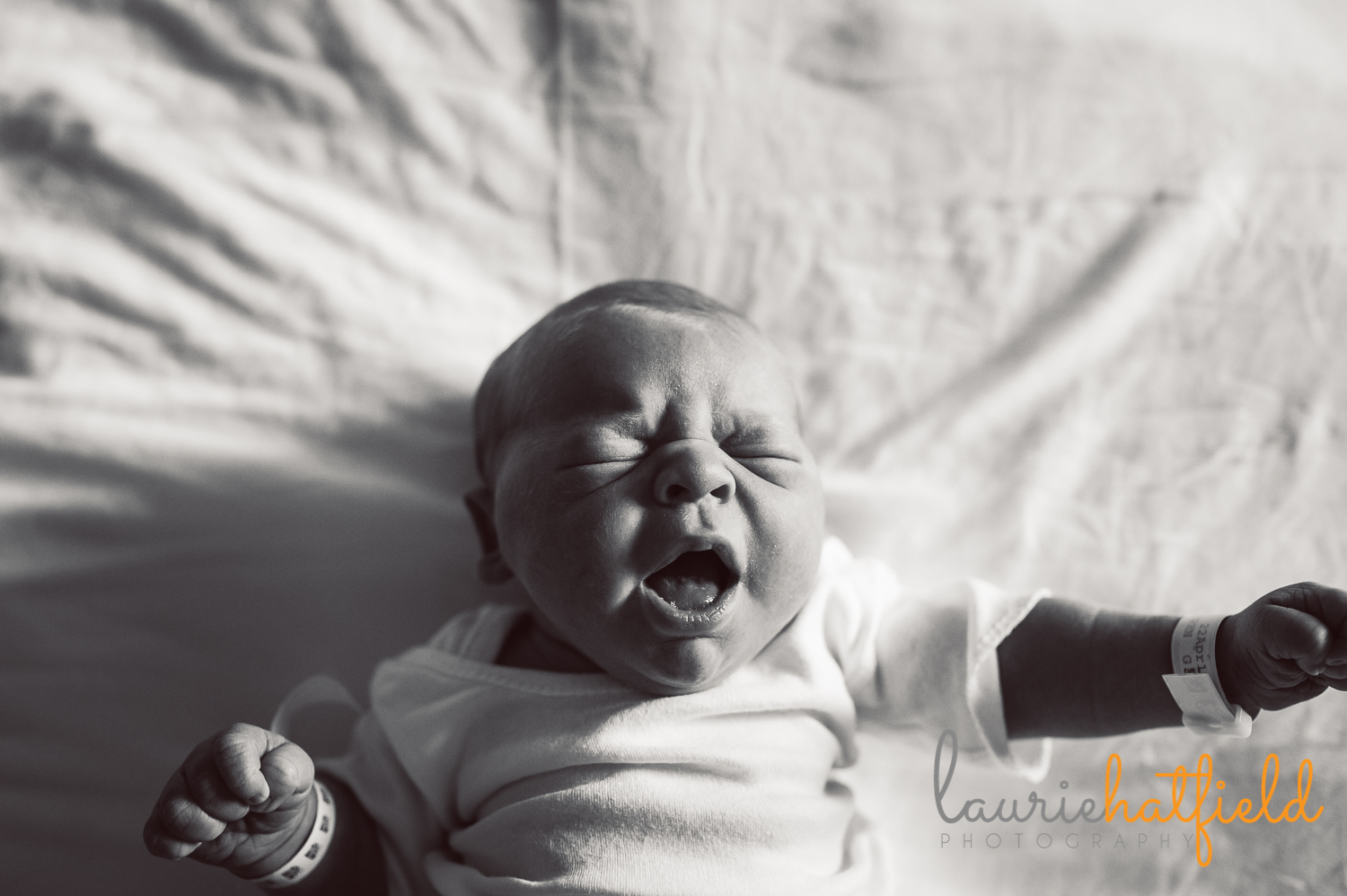 baby boy yawning | Huntsville newborn photographer