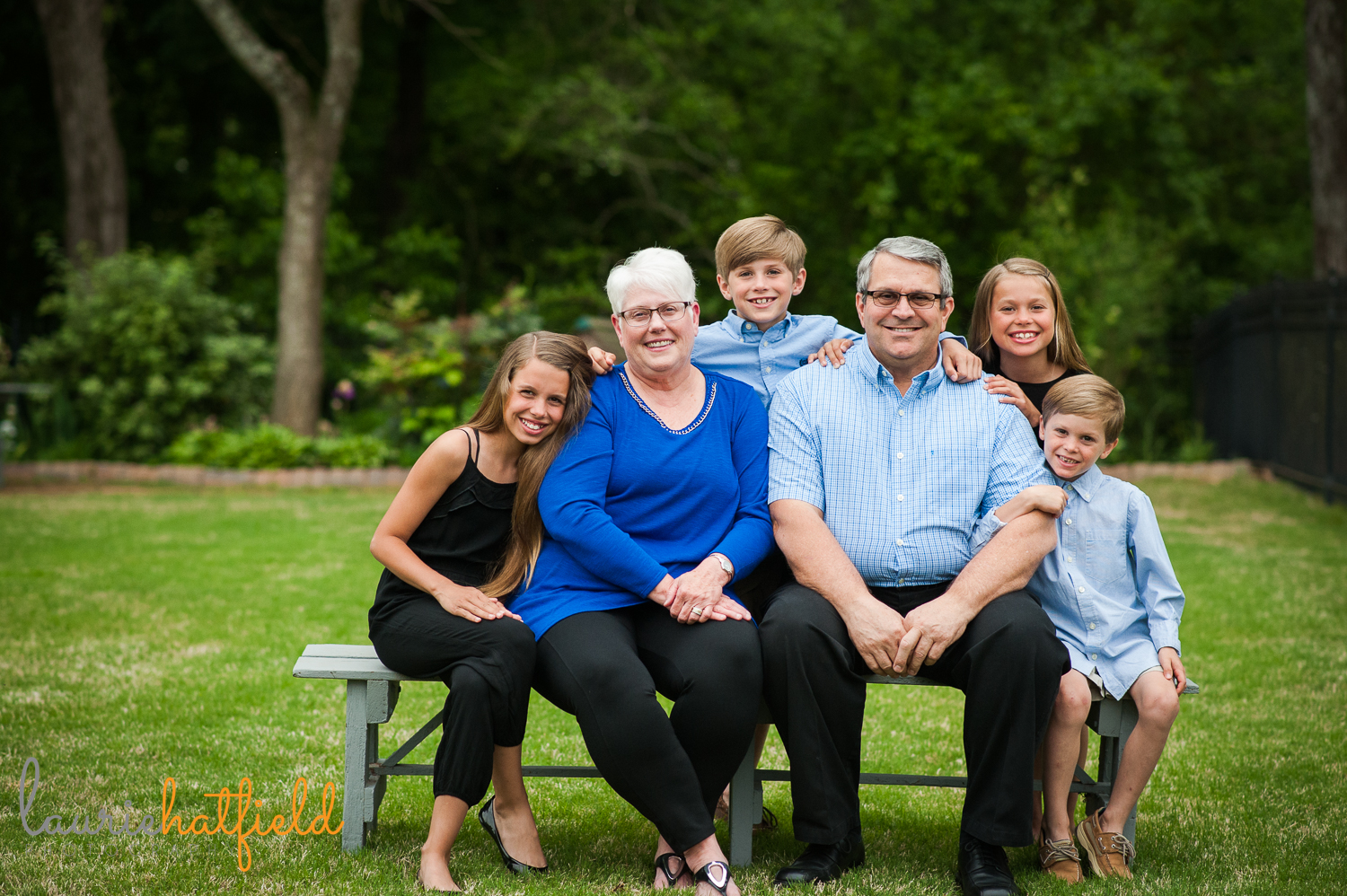 grandparents with 4 grandchildren | Huntsville photographer