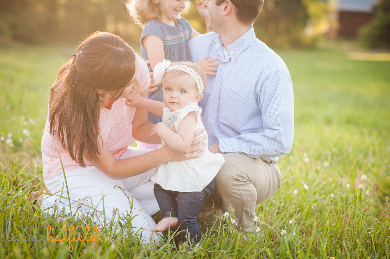 baby girl with family | Huntsville photographer