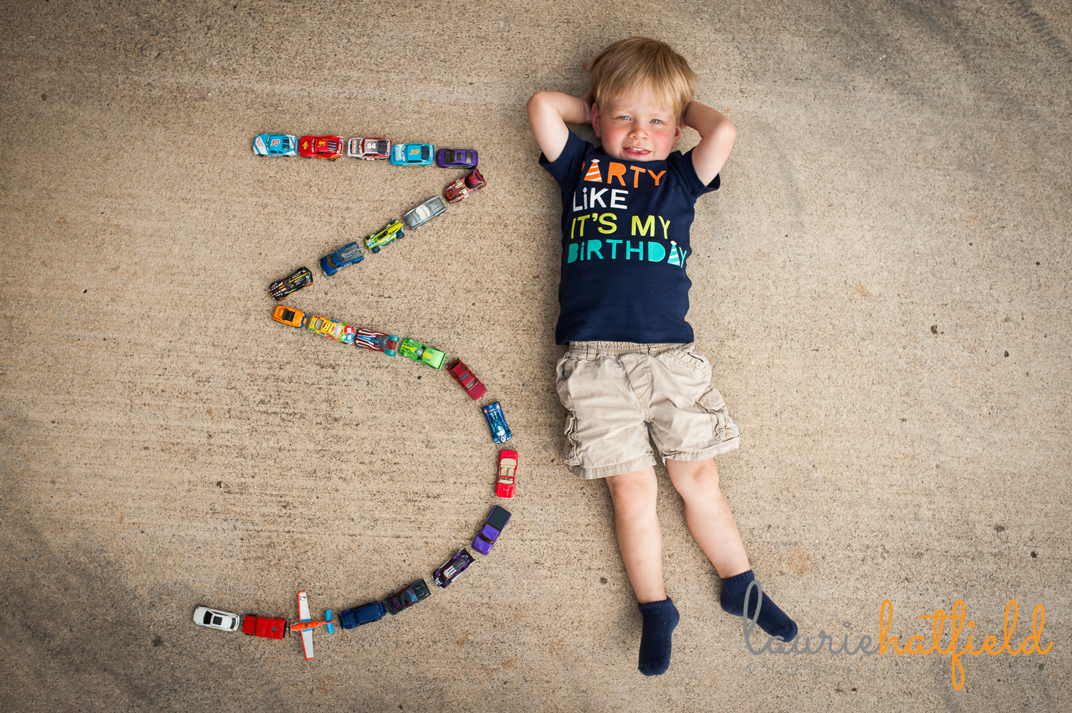 3-year-old with cars | Huntsville photographer