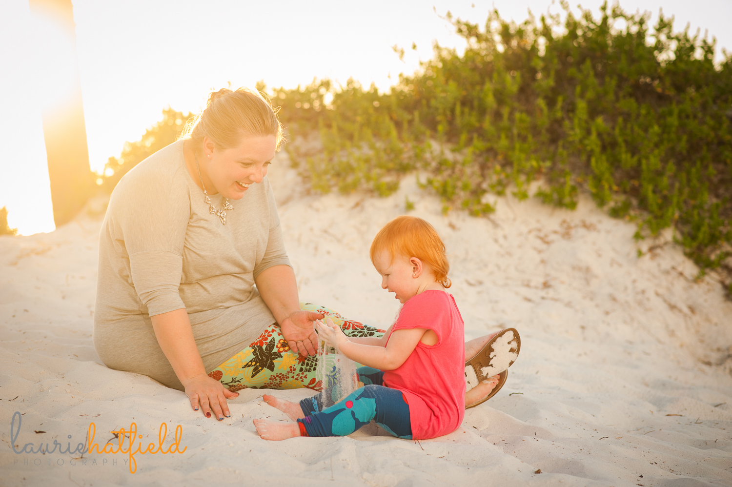 mom and 2-year-old daughter on beach | Huntsville photographer