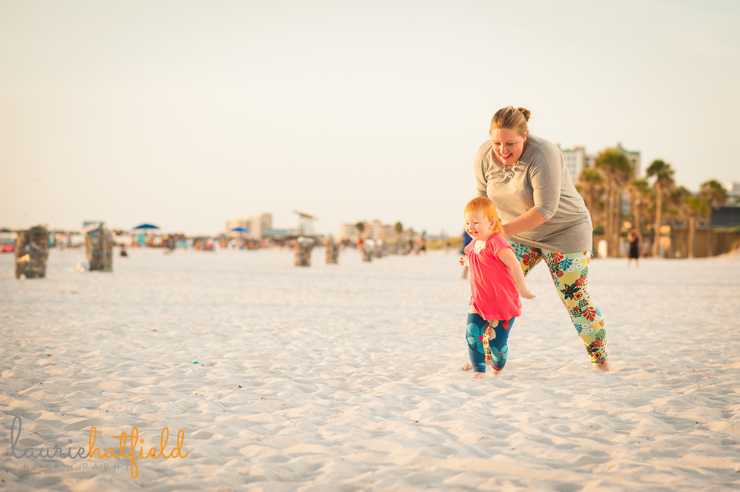 Mom chasing 2-year-old daughter on beach | Huntsville photographer