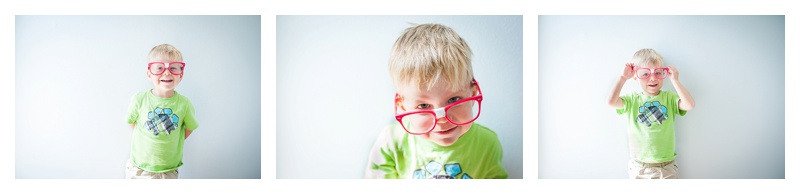 3-year-old and silly glasses | Huntsville children's photographer 