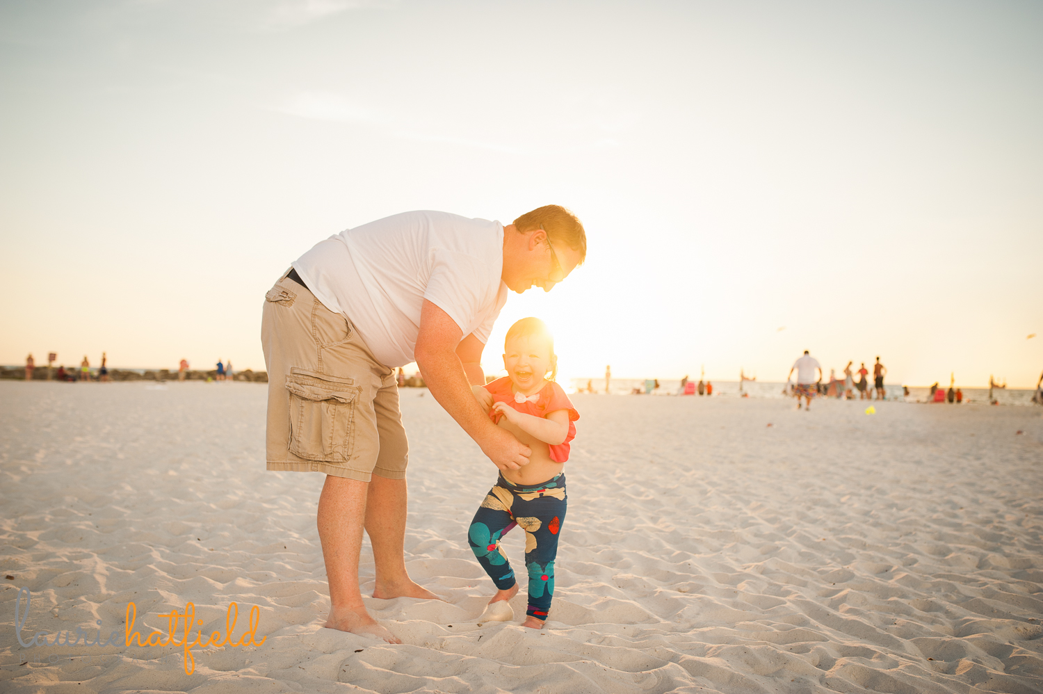 dad and daughter on beach | Huntsville photographer