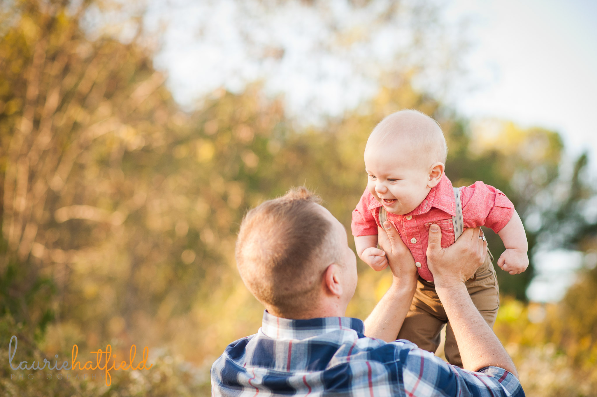dad playing with 9-month-old baby | Mobile AL family photographer