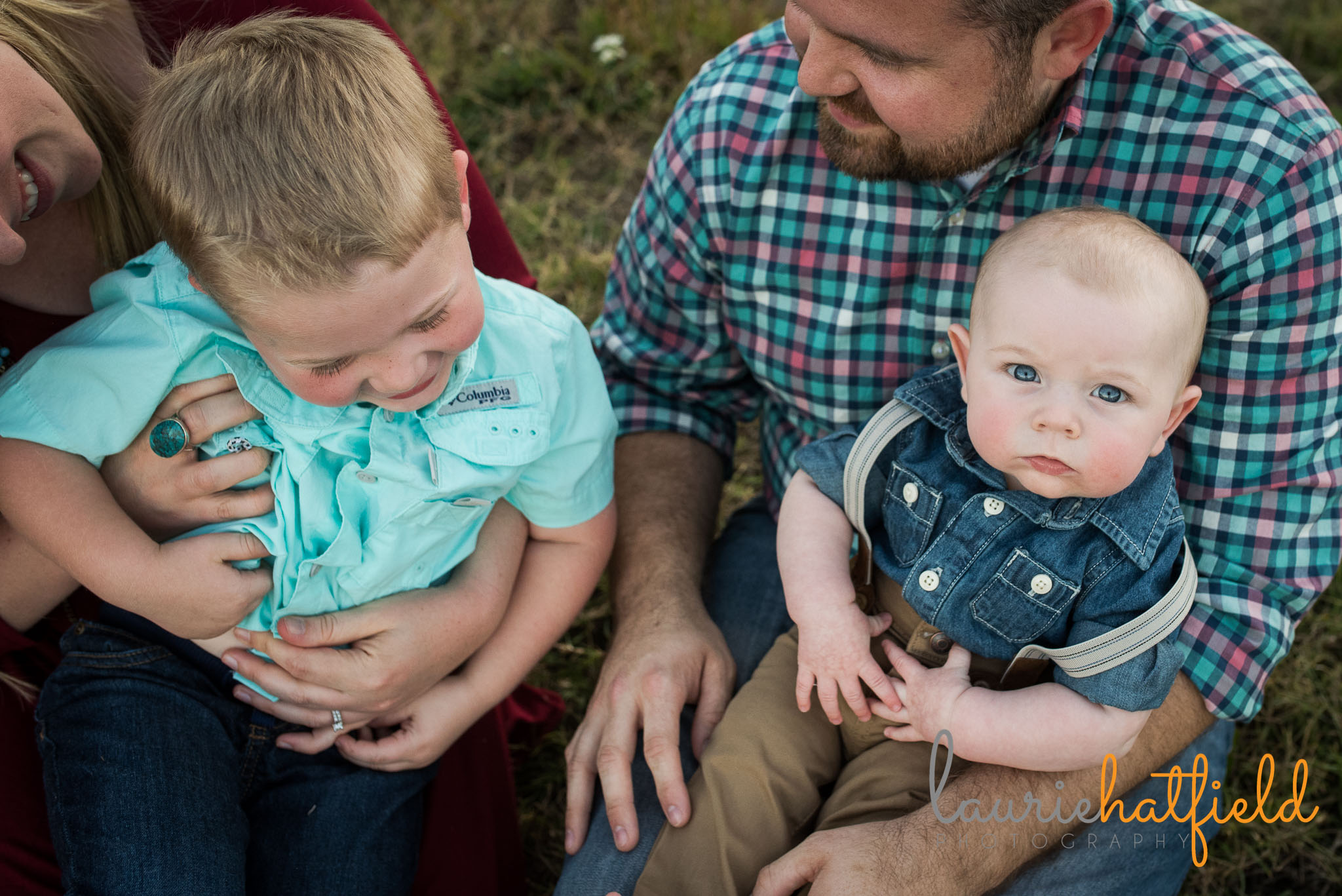 family of four seated | Mobile AL photographer