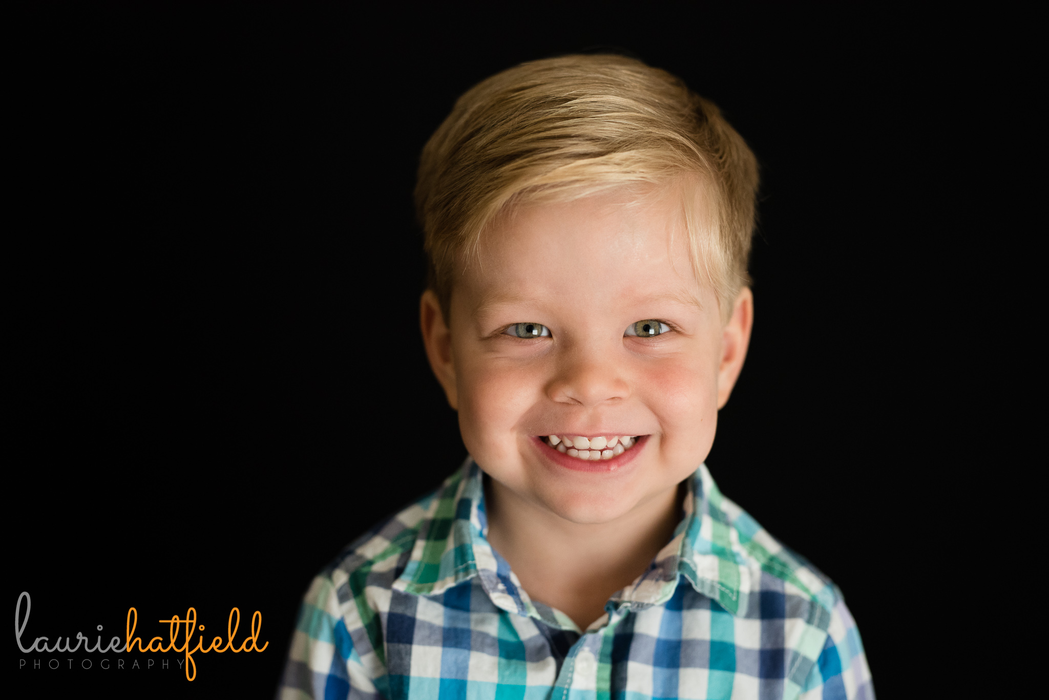 school portrait of 3-year-old | Mobile AL preschool photographer