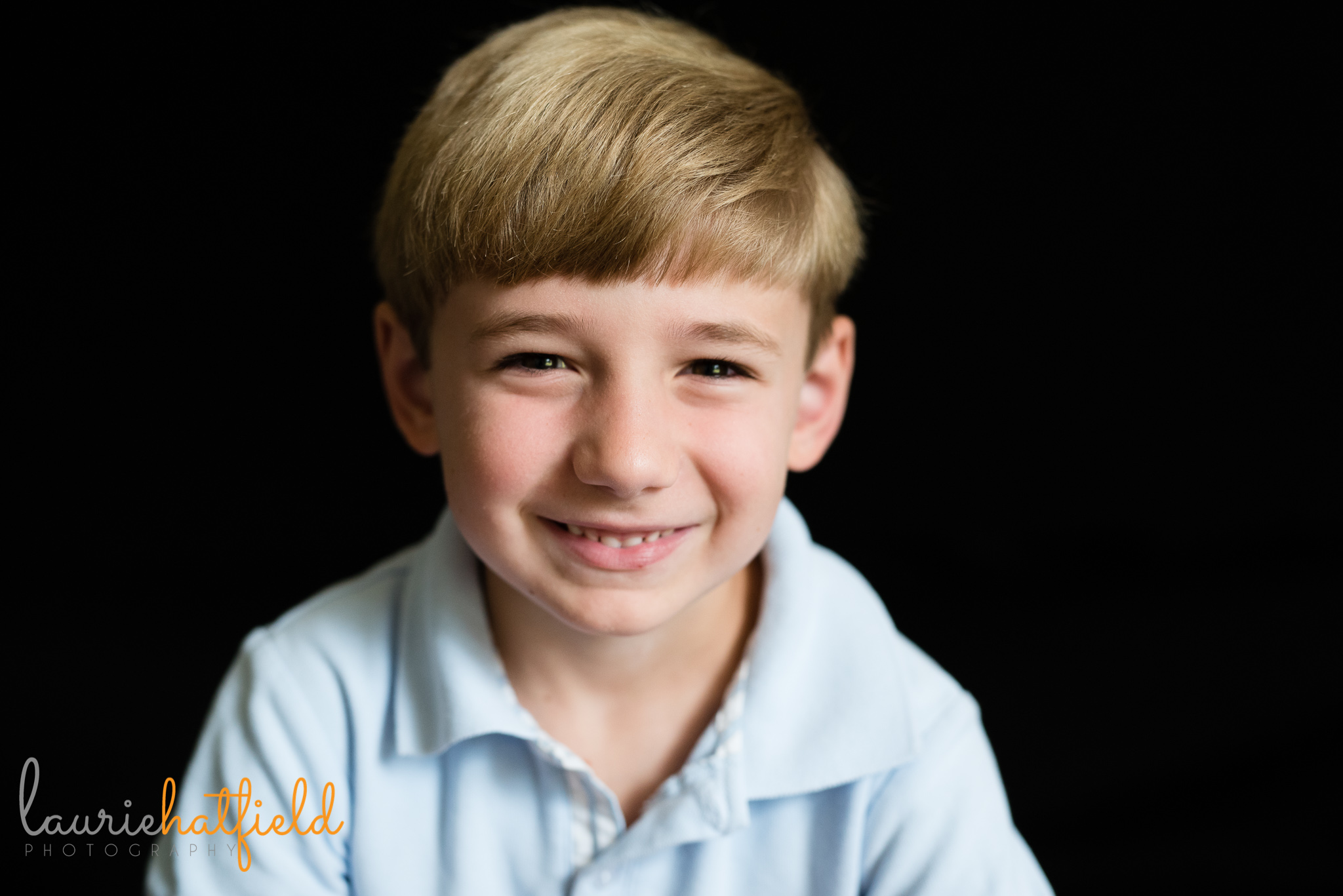 little boy in blue shirt | Mobile AL school photographer