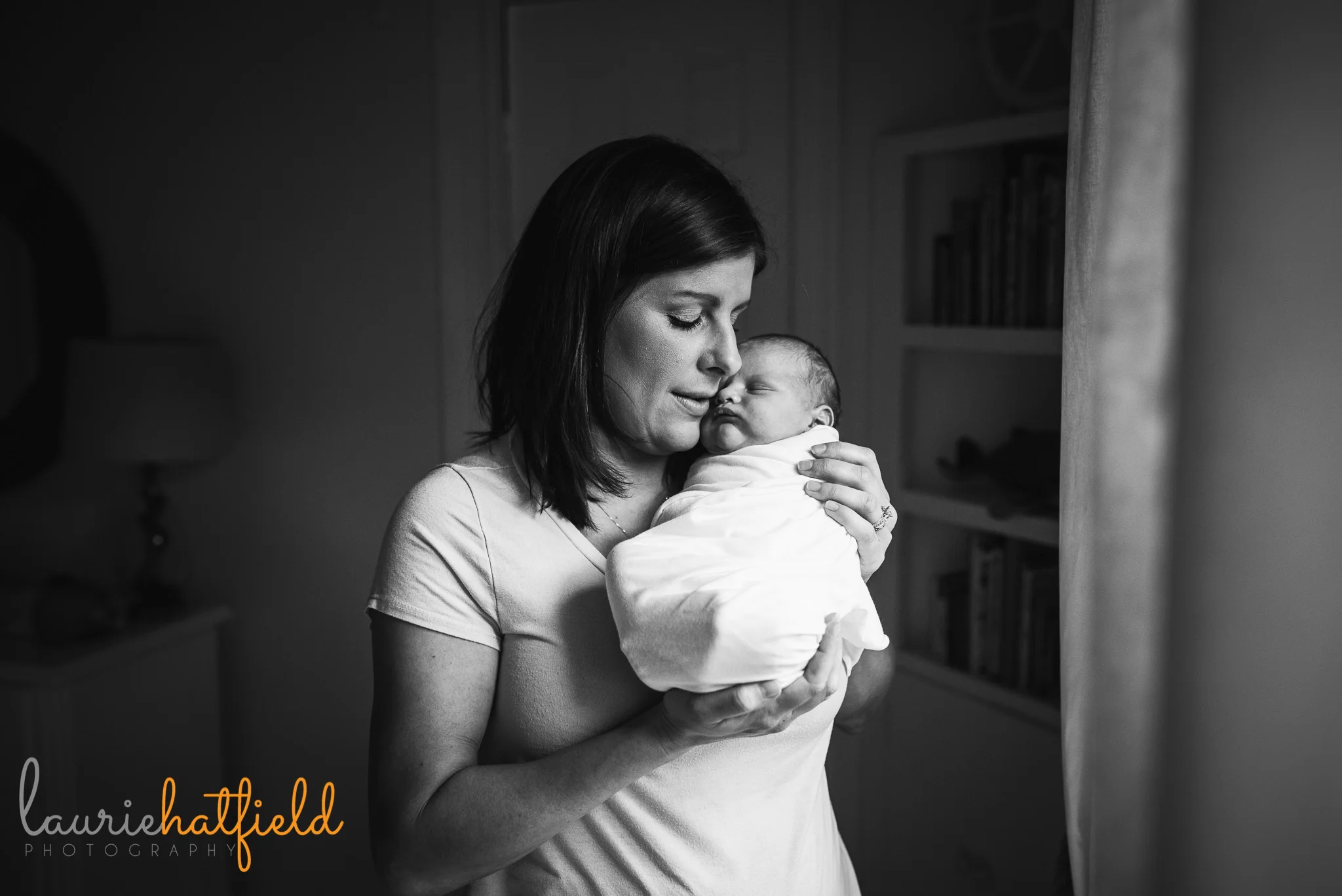 mom with baby boy | Mobile Al in home newborn photographer