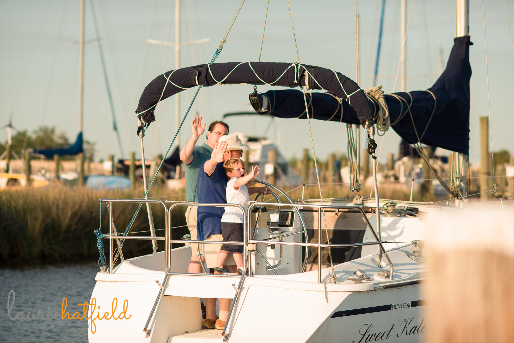 3 generations on a sailboat | Mobile AL family photographer