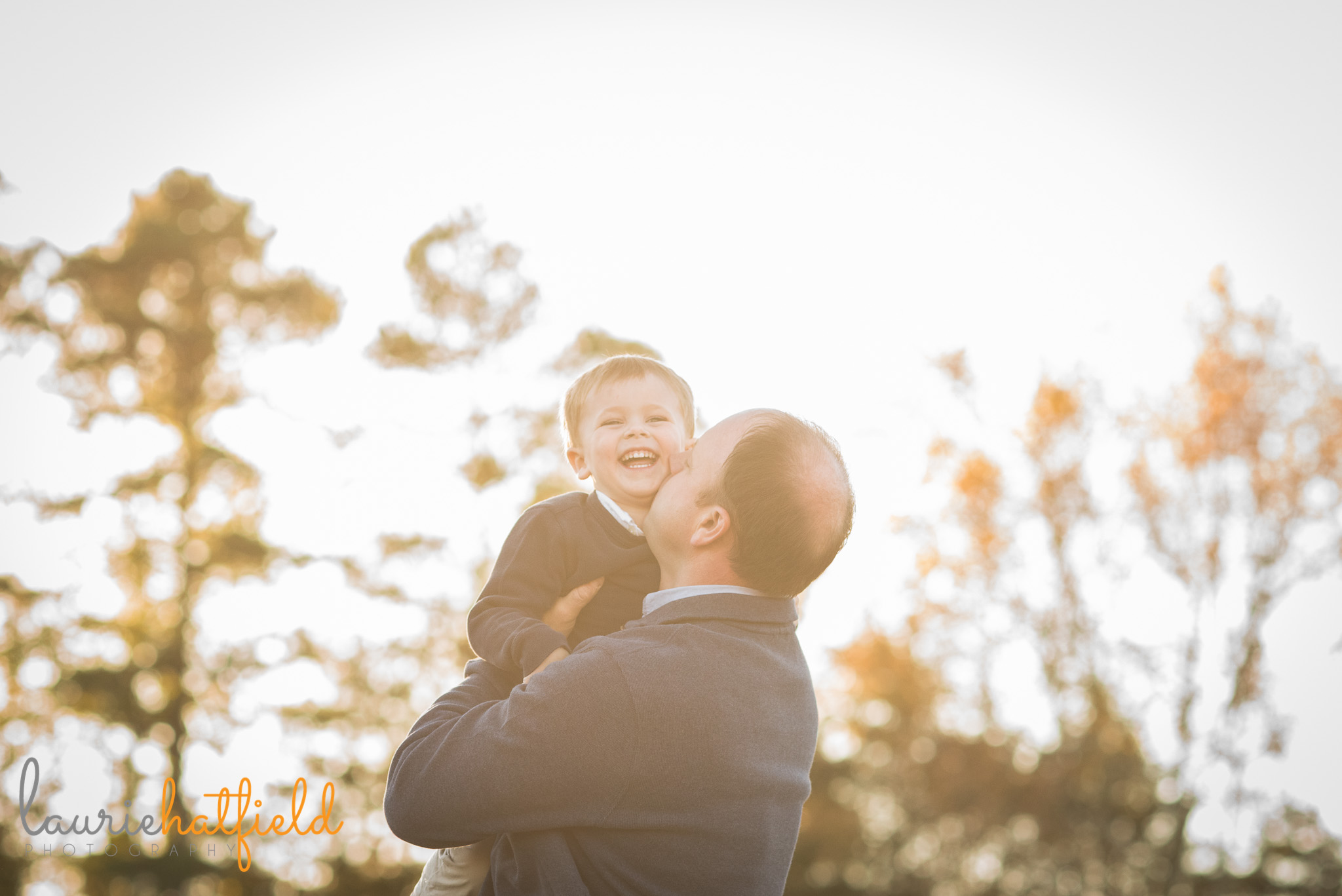 dad kissing son | Mobile AL family photographer