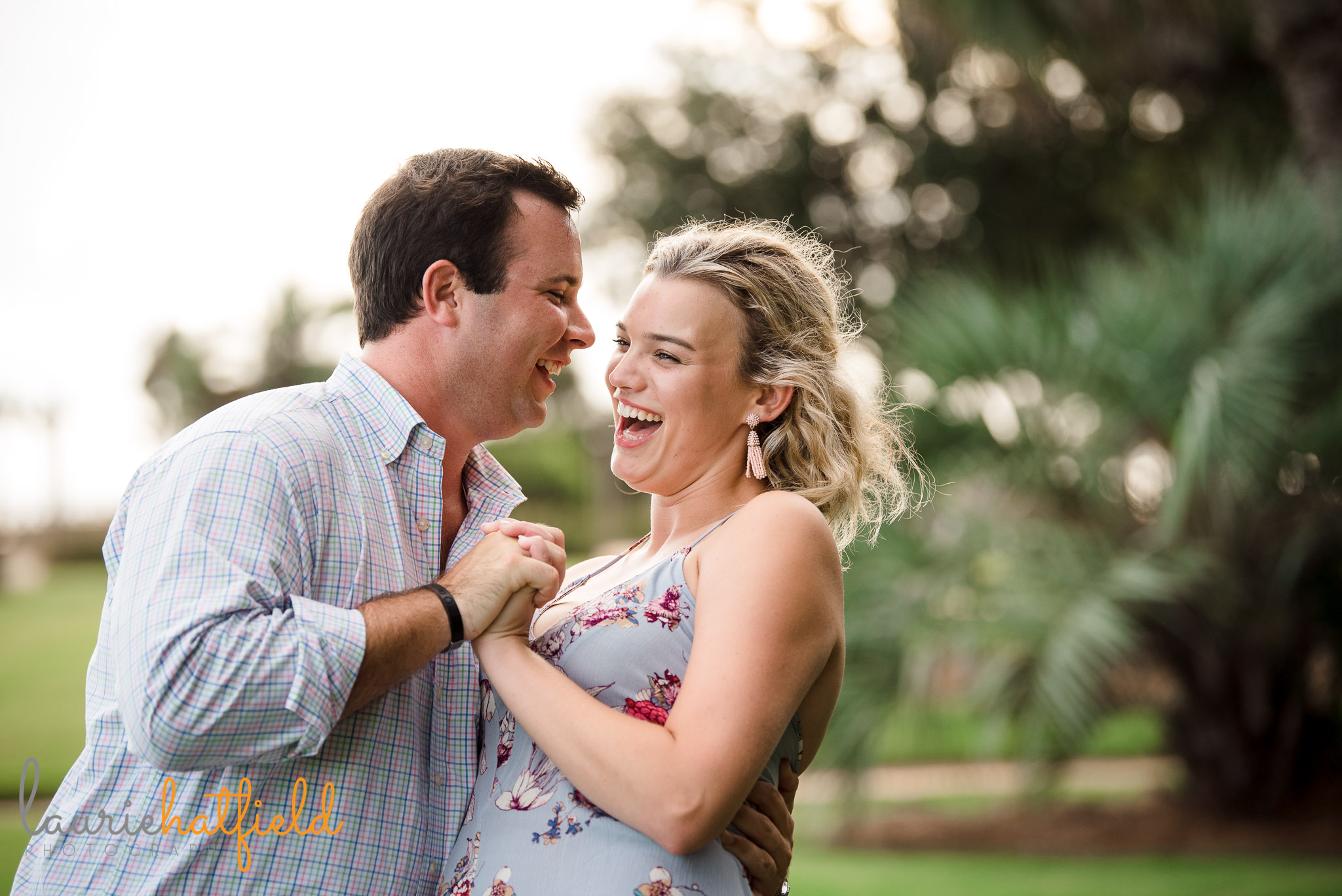 couple dancing after engagement Fairhope Pier | Mobile AL proposal photographer