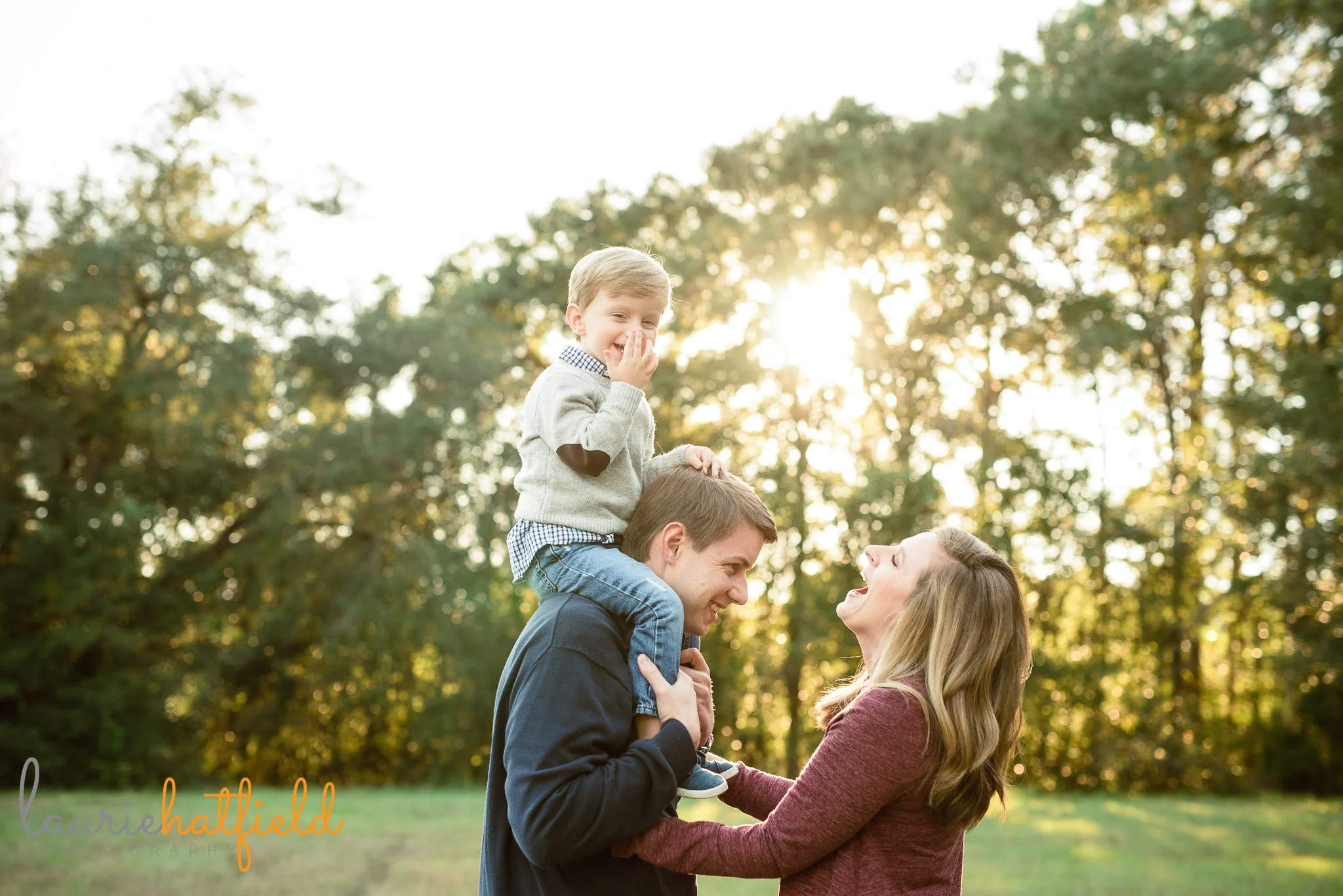 family of 3 laughing | Mobile AL lifestyle photographer