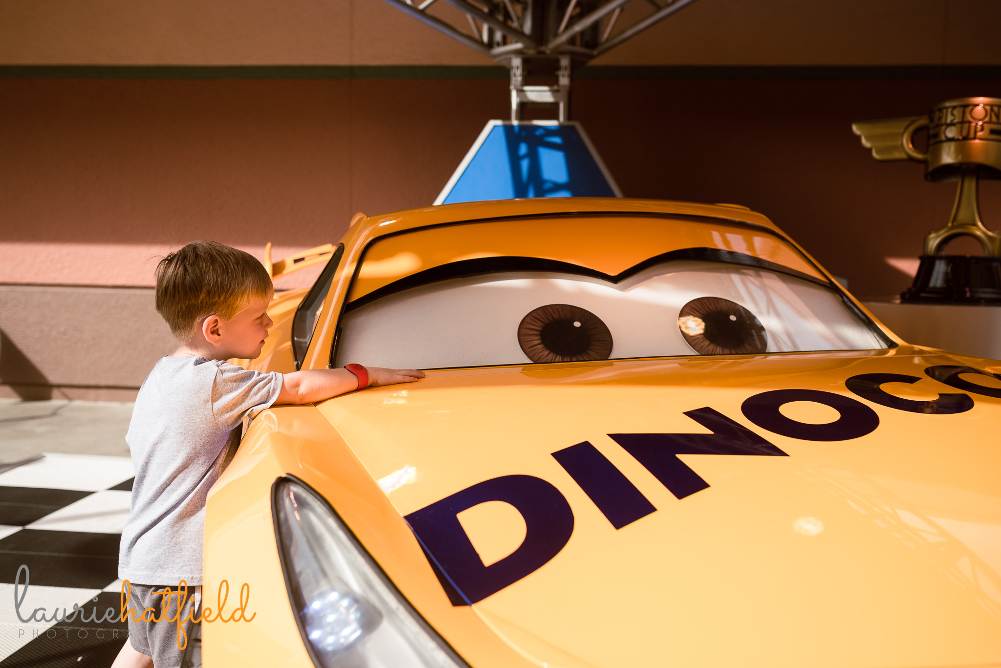 4-year-old boy and race car | Fairhope AL family photographer