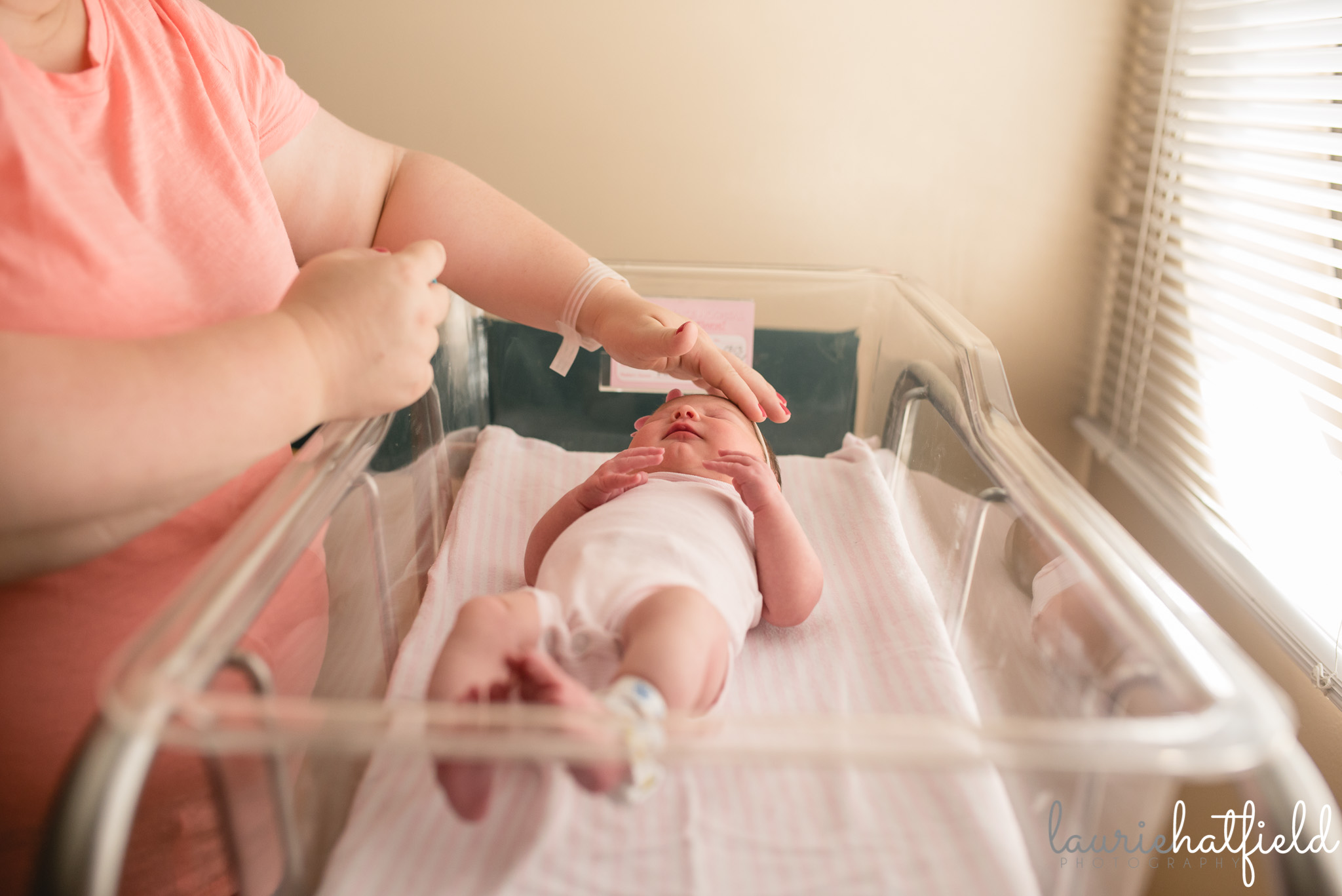 mom with newborn baby girl | Mobile AL Fresh 48 photographer