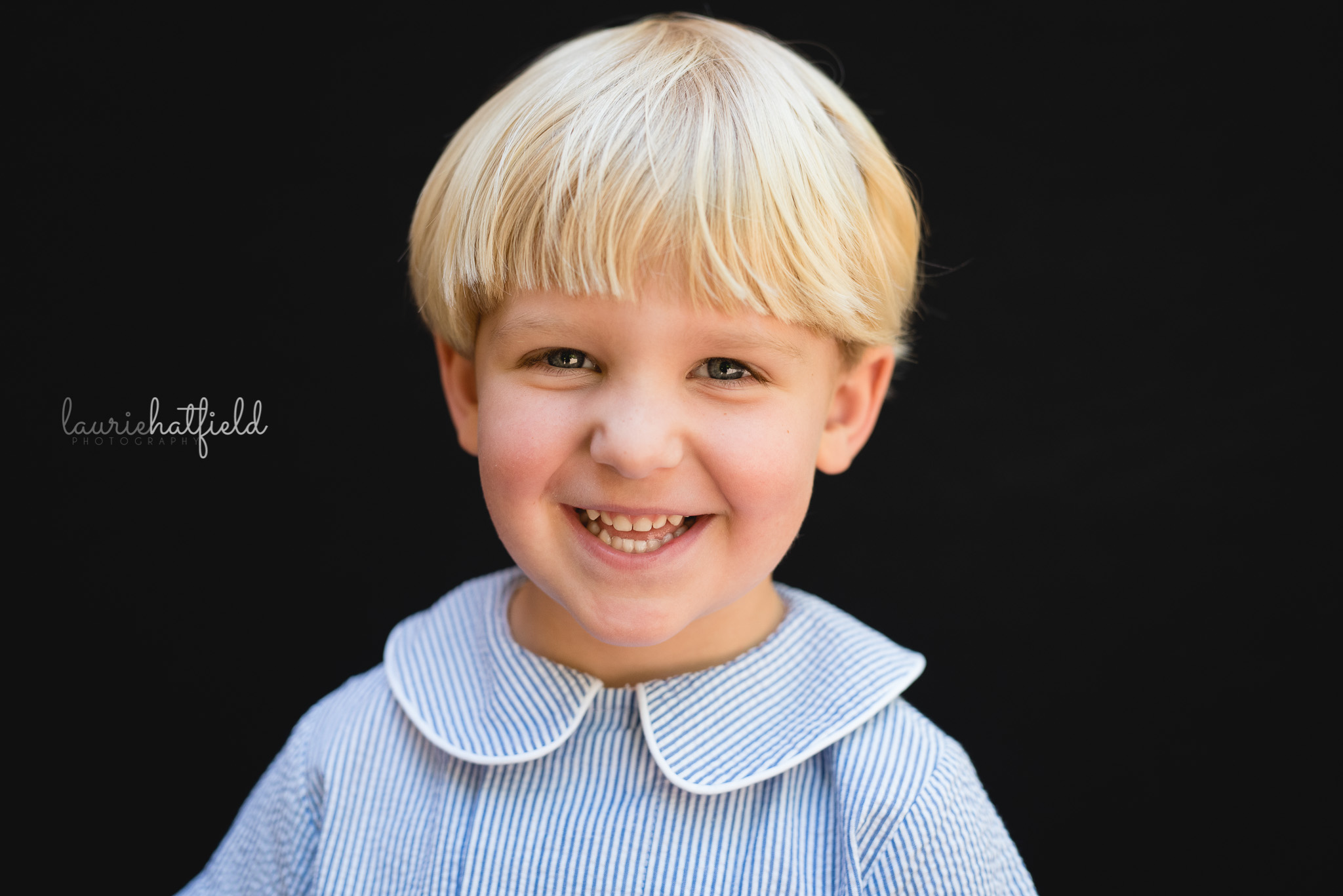 3-year-old boy with blond hair | Pensacola FL school photographer