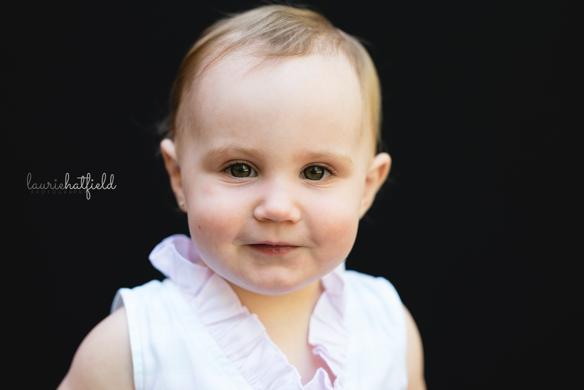 baby girl with short hair | Fairhope AL school photographer