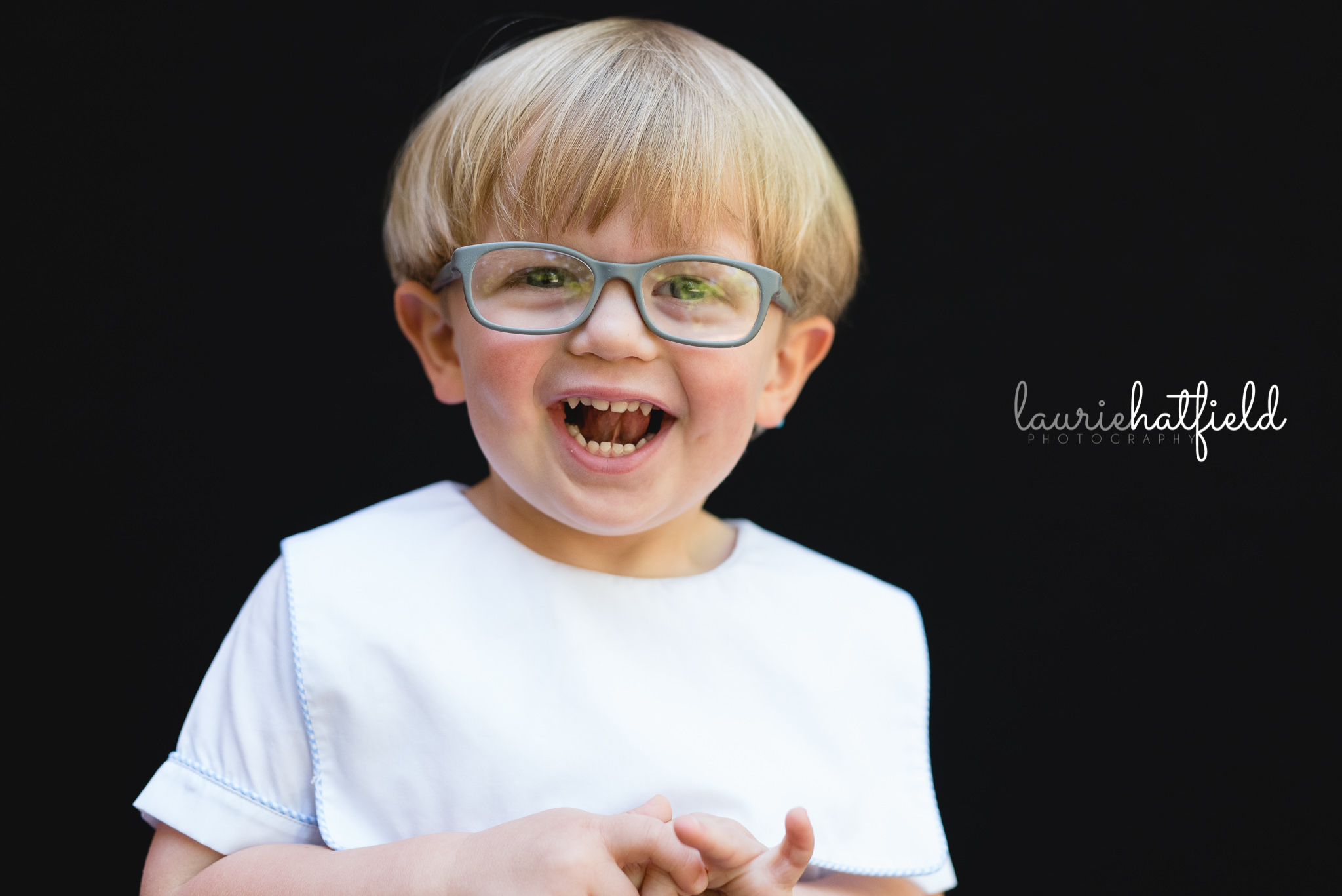 little boy with glasses | school portraits in Mobile Alabama
