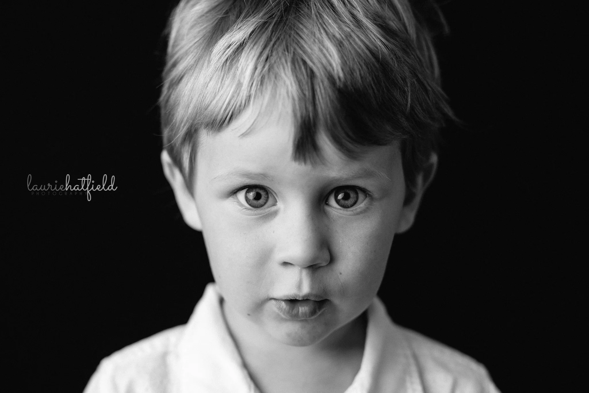 little boy in white shirt | Mobile AL school portraits