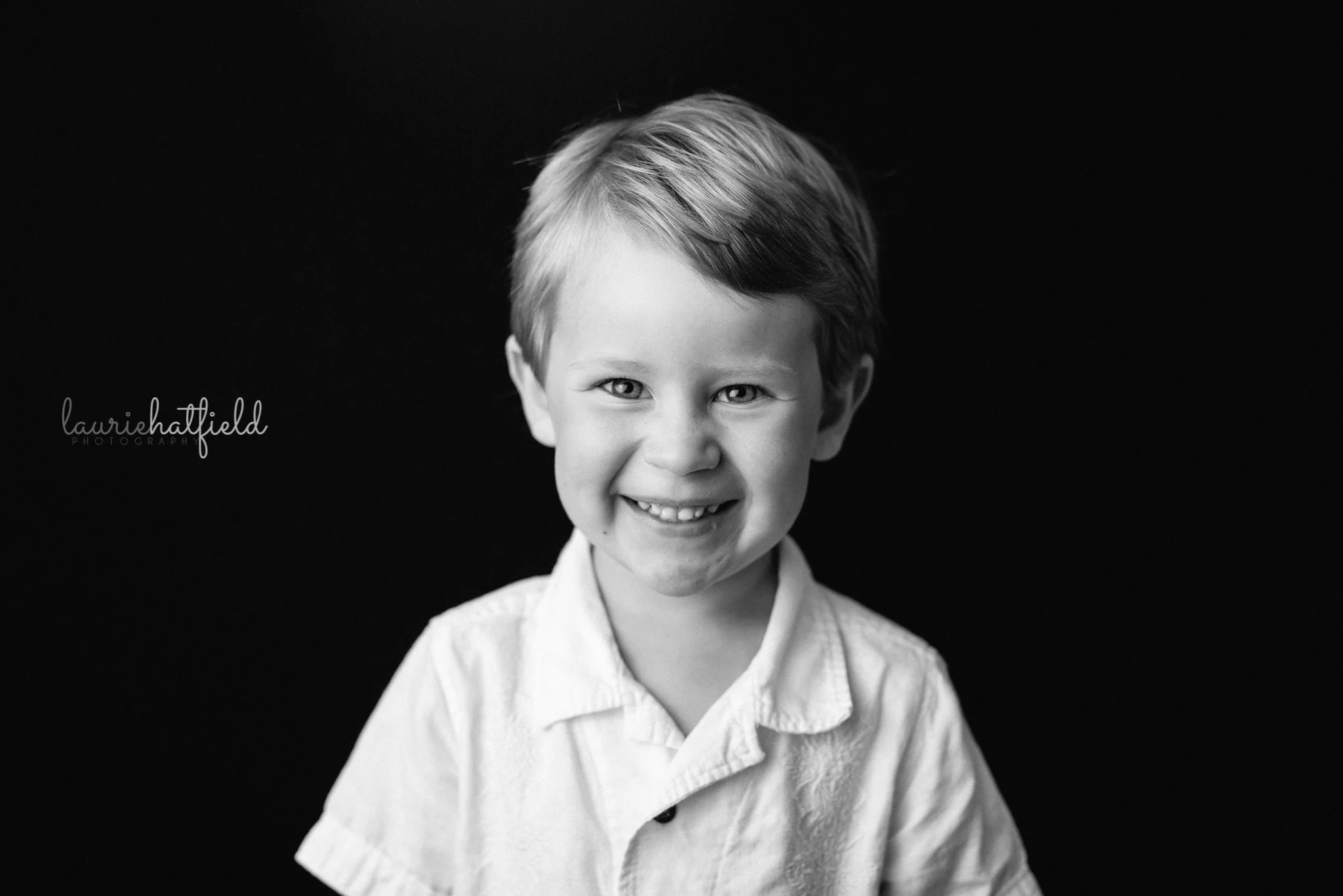 little boy in white shirt | Mobile AL school photographer