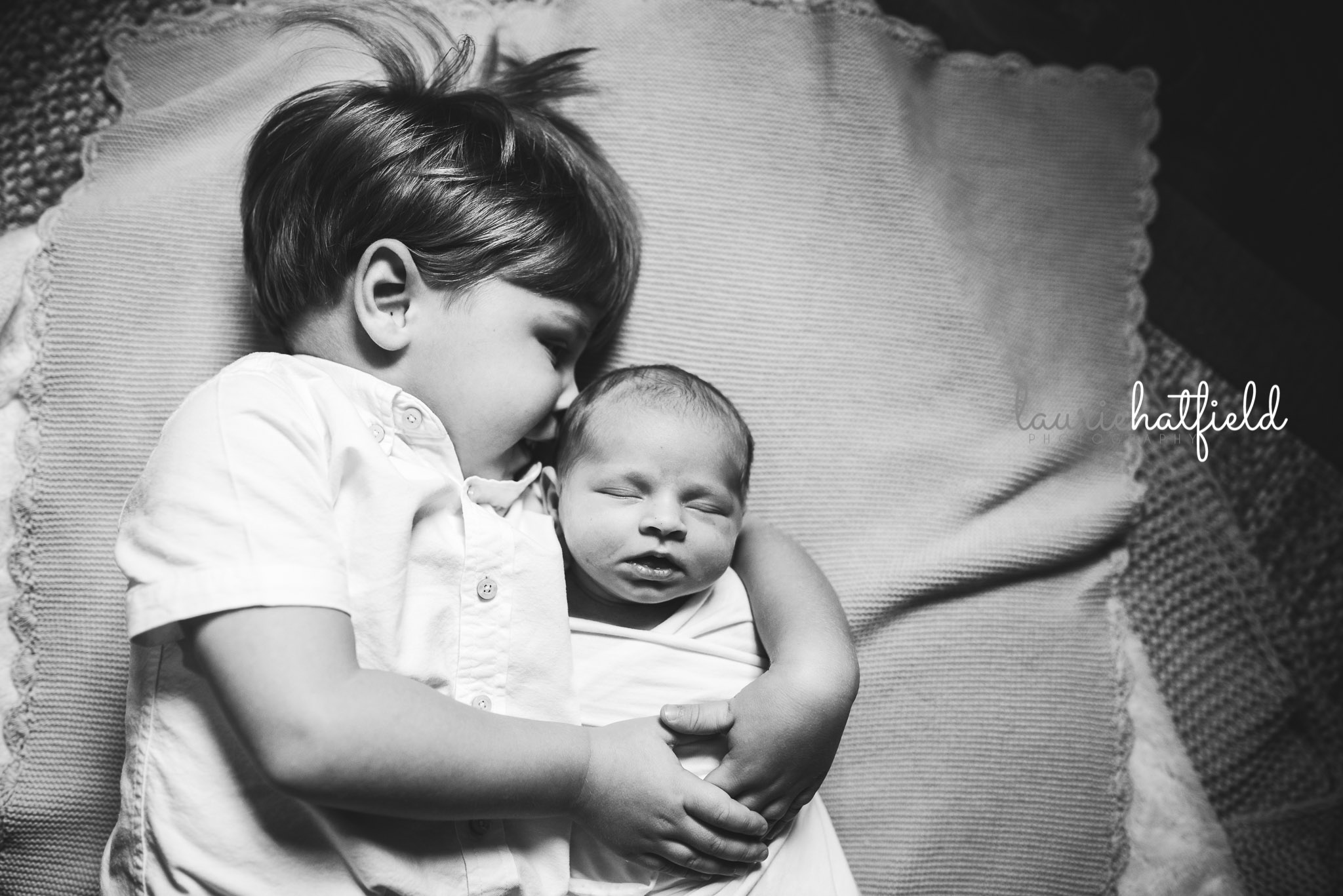big brother with new baby sister | Mobile AL newborn photographer