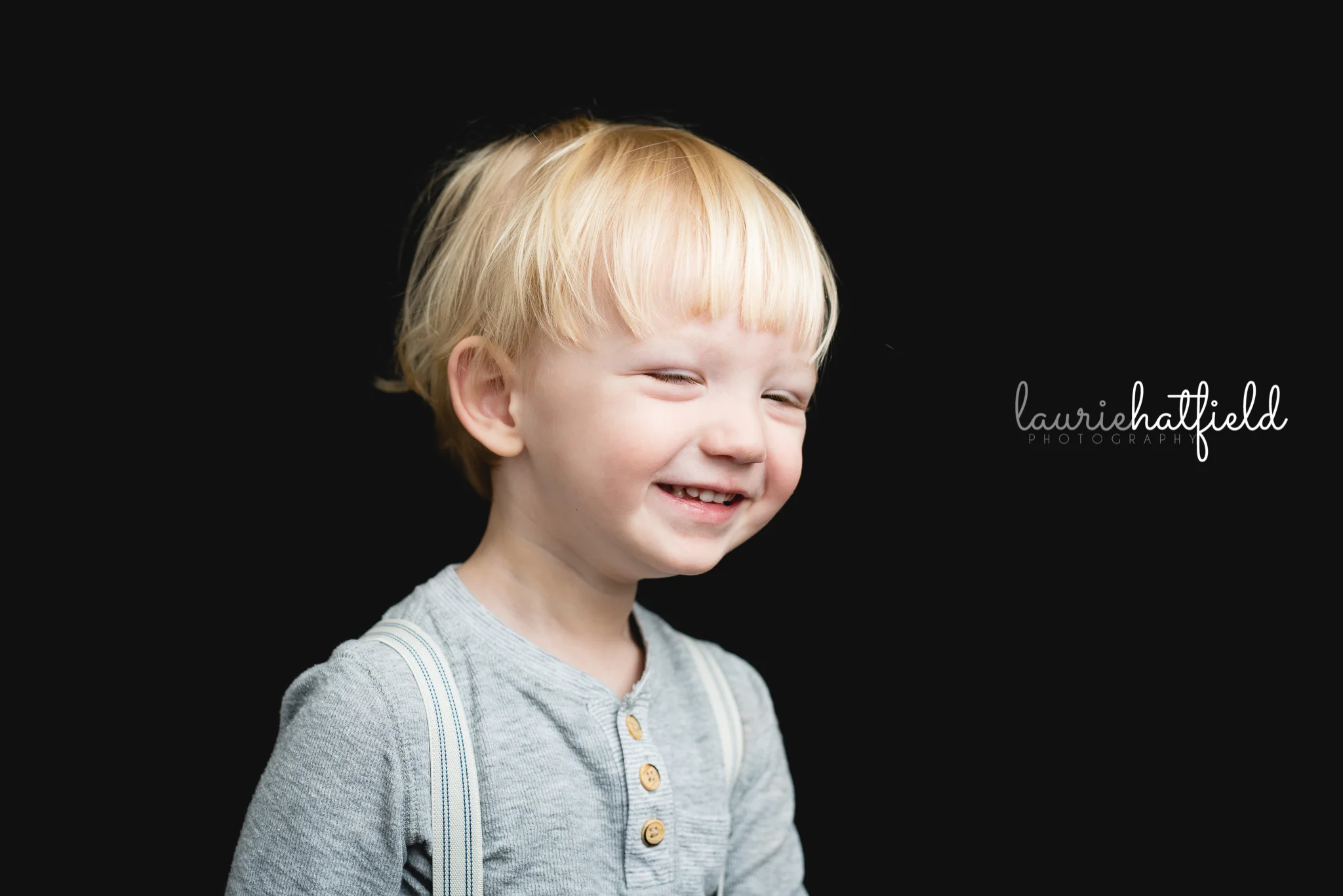 blond boy in gray shirt | Huntsville AL boutique school photography