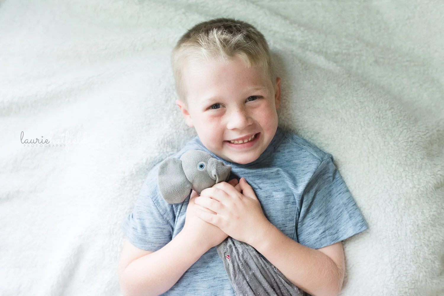 5-year-old brother in gray shirt | Huntsville AL newborn photographer