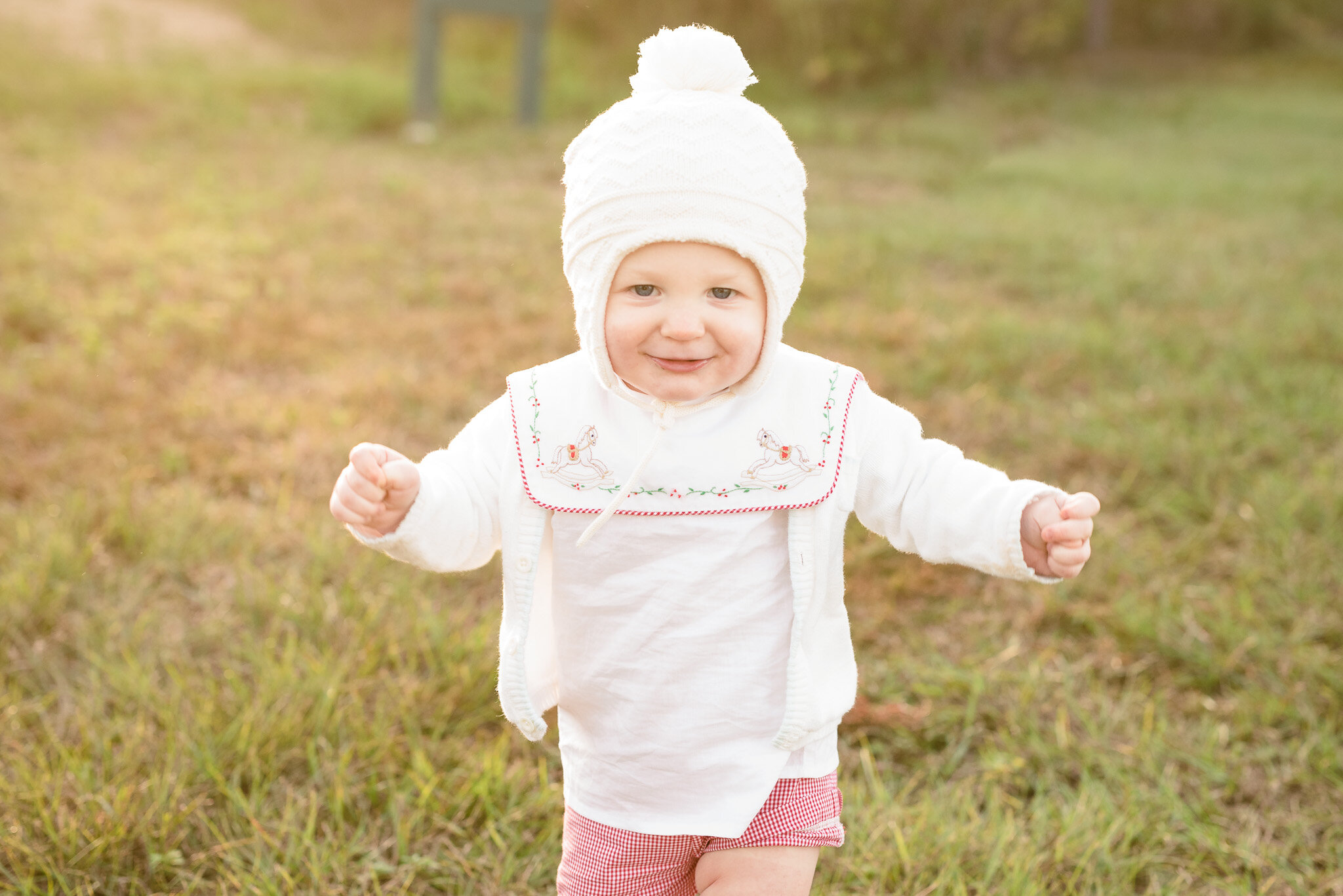 toddler boy in white hat | Huntsville AL best photographer