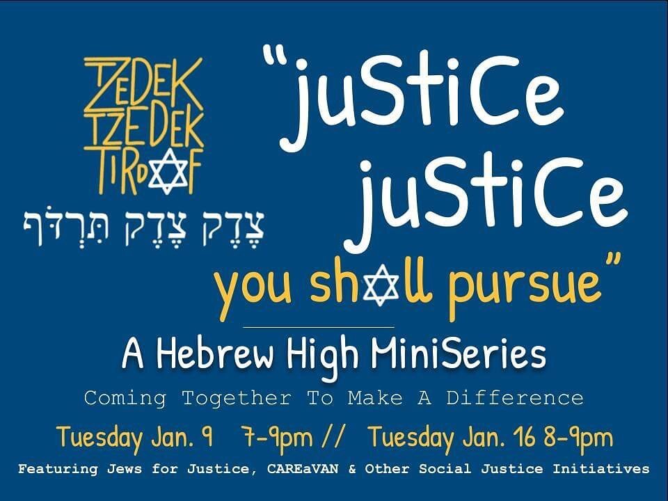 Tomorrow!  We are so excited to welcome Arizona Jews For Justice team for an evening of hands on learning and impact-making! We&rsquo;ll uncover what the pursuit of justice is all about over the next couple of weeks. We&rsquo;ll pack winter warmth ki