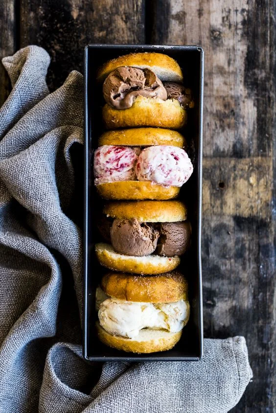 Donut Ice Cream Sandwiches