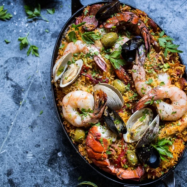 Seafood and Chorizo Paella