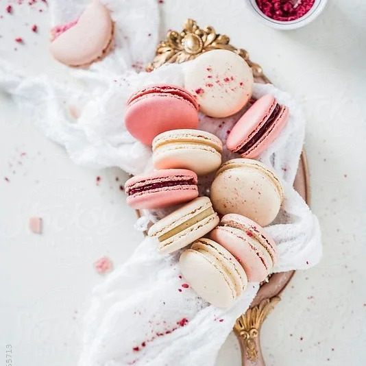 Raspberry White Chocolate Macarons