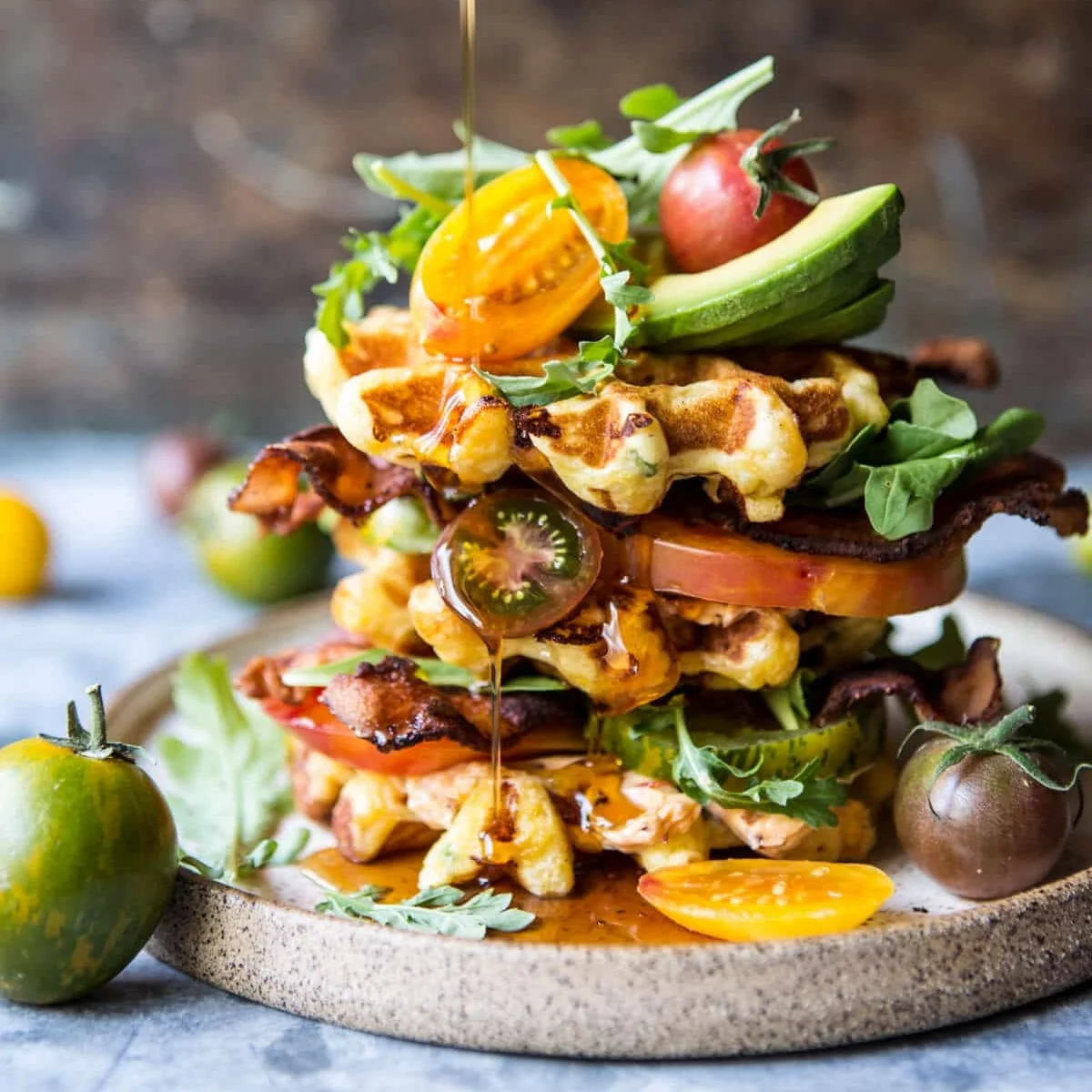 Cheddar Cornbread Waffle BLT