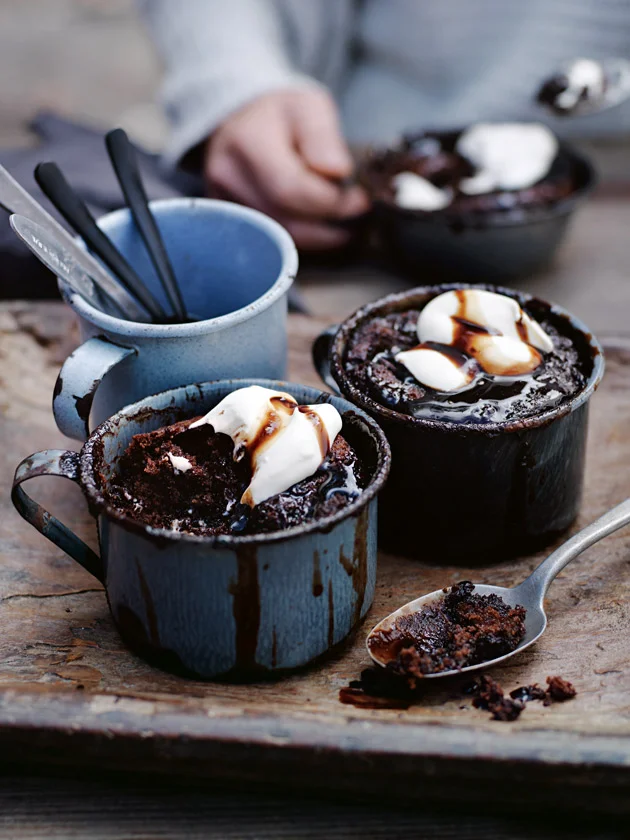 Self-Saucing Mocha Chocolate Puddings