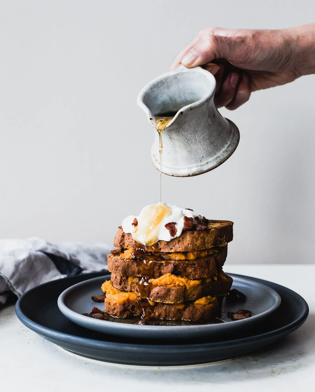 Sweet Potato French Toast with Bacon 