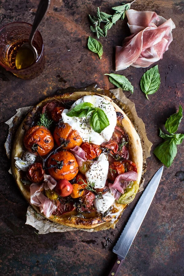 Balsamic Fig Roasted Tomato and Cheese Tarts