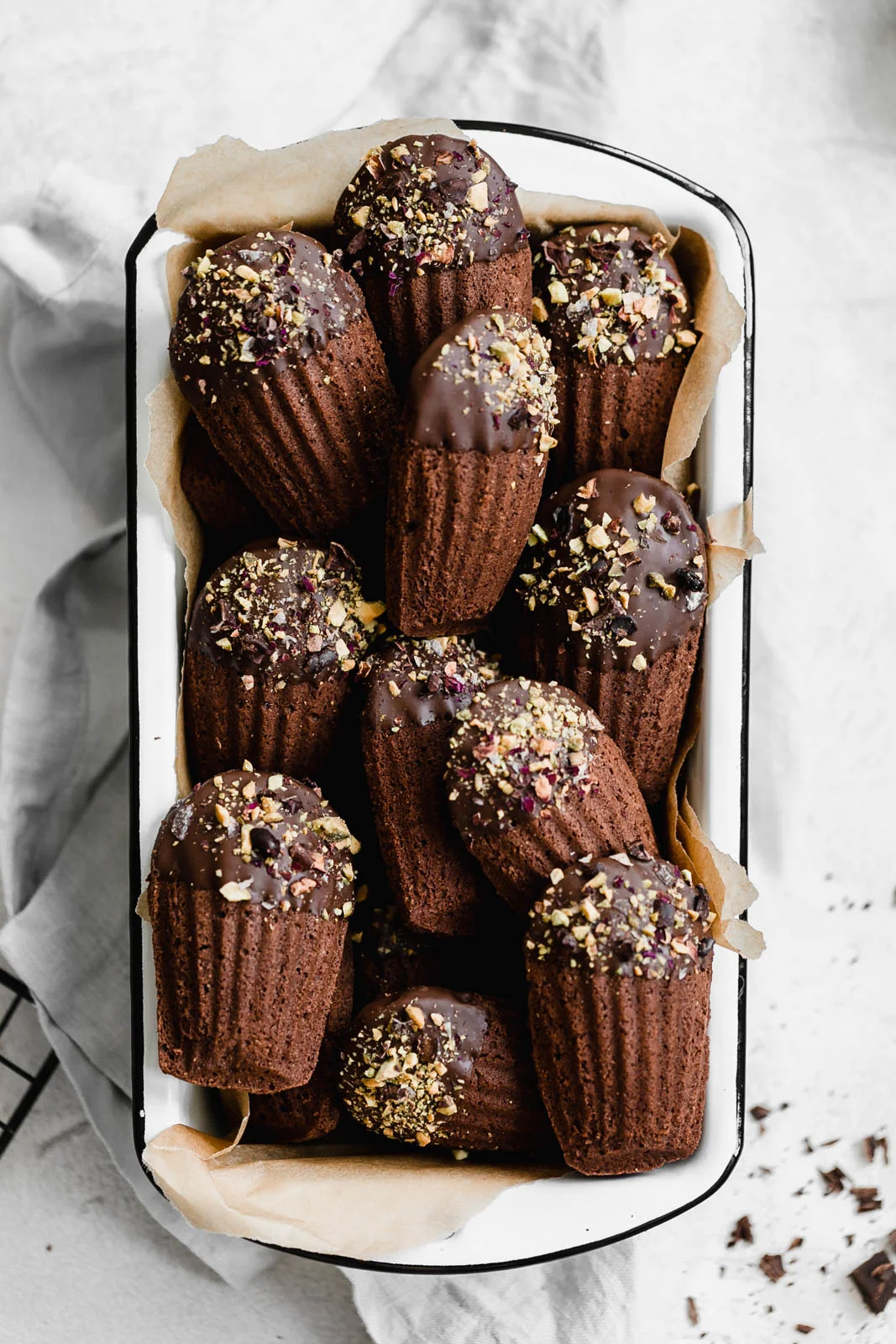 Chocolate Dipped Madeleines