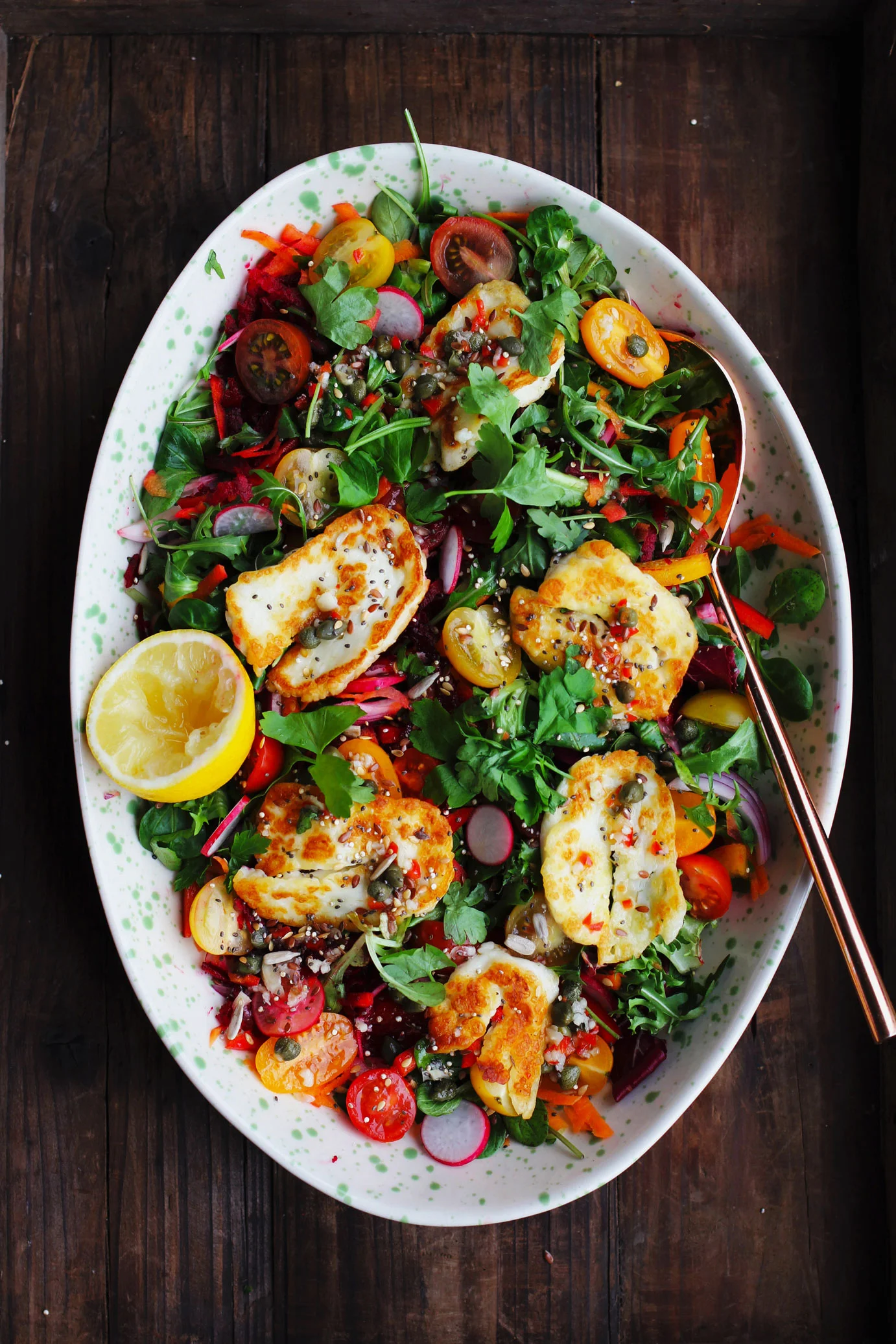 Halloumi and Chargrilled Pepper Summer Salad