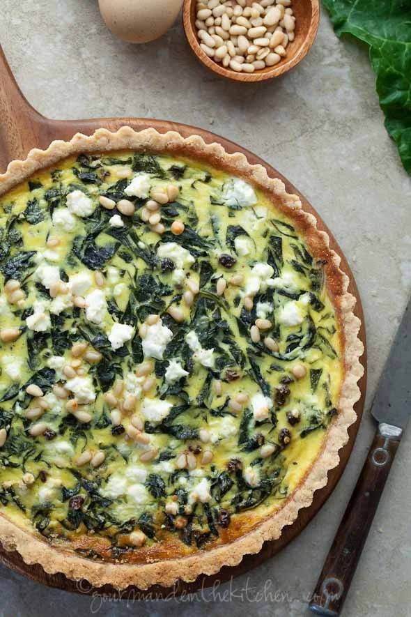 Annie's Swiss Chard, Onion, and Pine Nut Tart