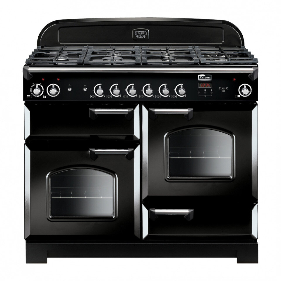 Falcon Classic 110cm Dual Fuel Black Range Cooker